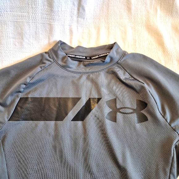Under Armour men's size XXL gray fitted Cold Gear, long sleeve shirt EUC - Picture 2 of 6